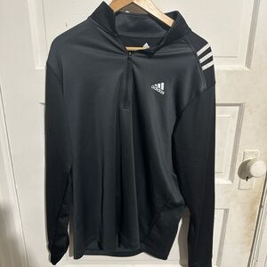 Adidas Black Pullover with White Stripes
